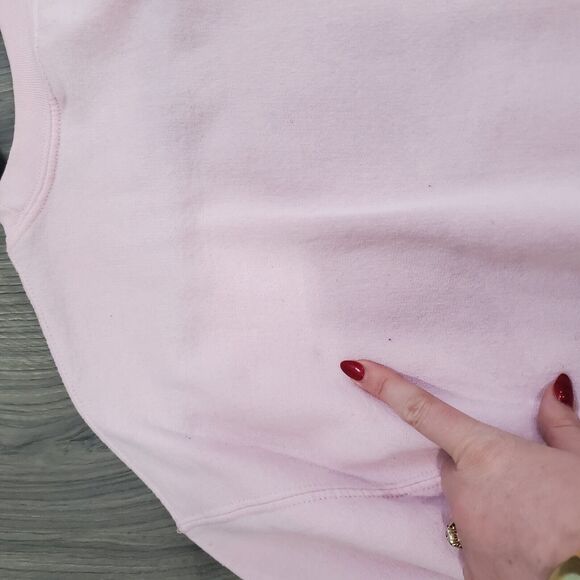 Taylor Swift Sweatshirt Folklore Album Size M Pink Crewneck Watercolor - Picture 7 of 13